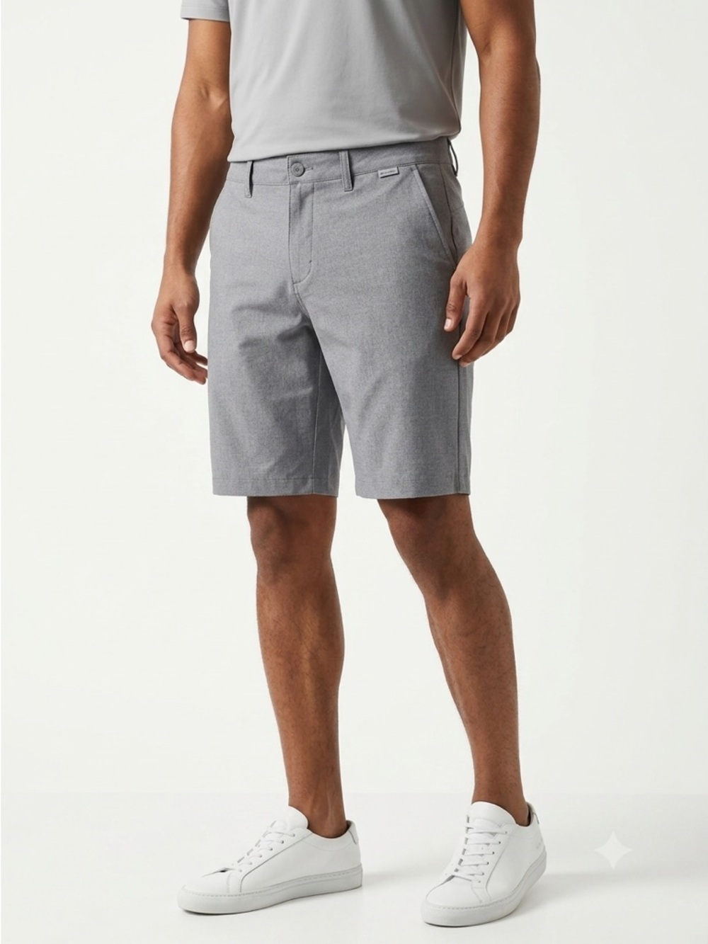 TravisMathew Beck Shorts Flat Front Golf Heathered Grey Size 34